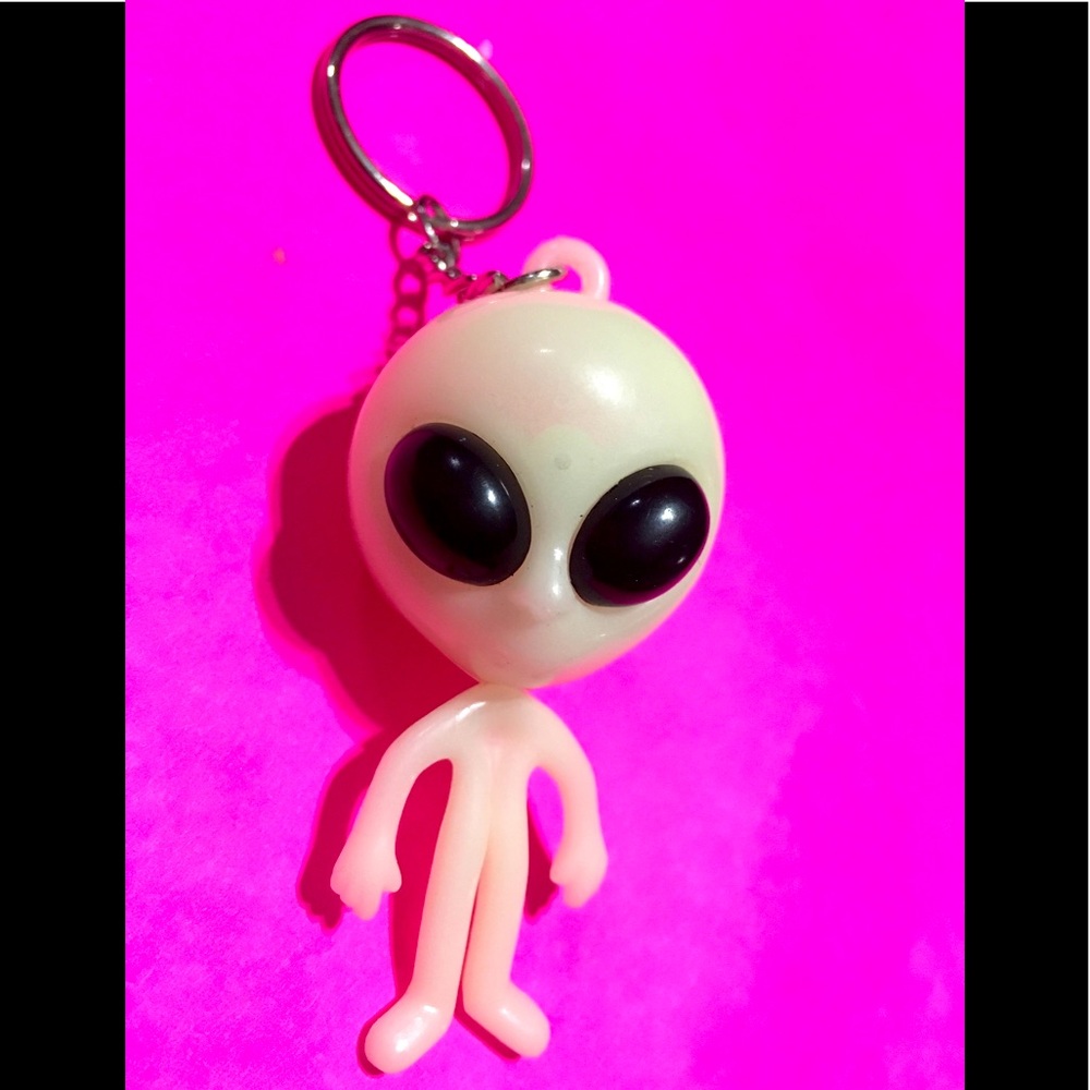 LISA FRANK Astro Alien Zoomer & Zorbit 90s Keychain